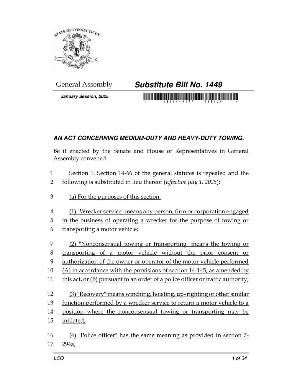 Connecticut establishes Medium-Duty and Heavy-Duty Towing Advisory Council