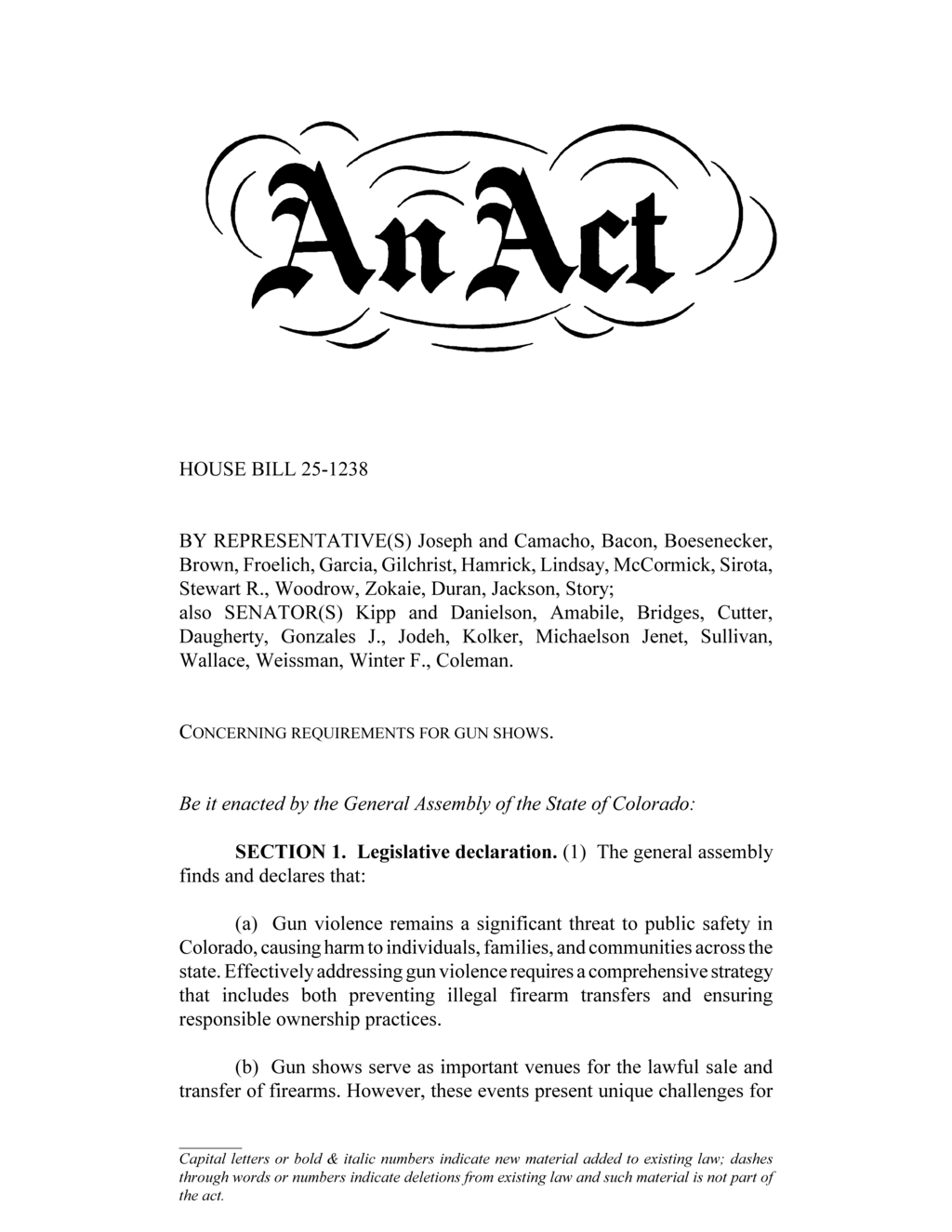 Colorado General Assembly approves new firearm sales regulations effective January 2026