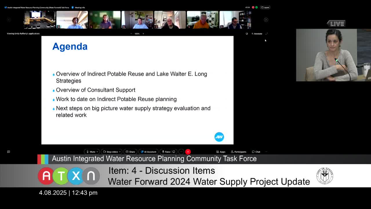 Austin staff to compare indirect potable reuse and Lake Walter E. Long as near‑term supply options