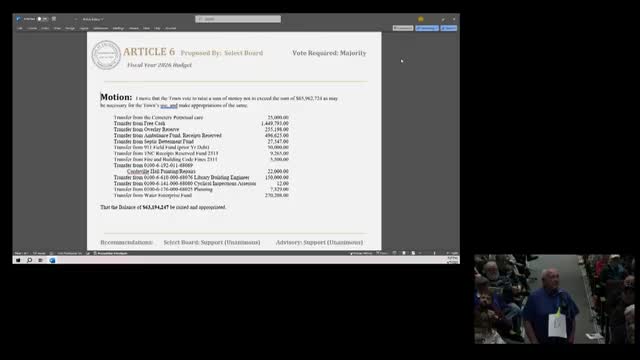 Southborough Town Meeting debates funding for MAPC membership and police department budget adjustments