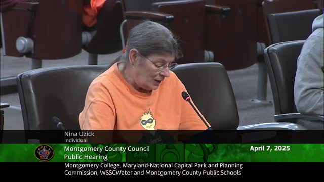 Resident advocates for increased funding for Montgomery County Public Libraries