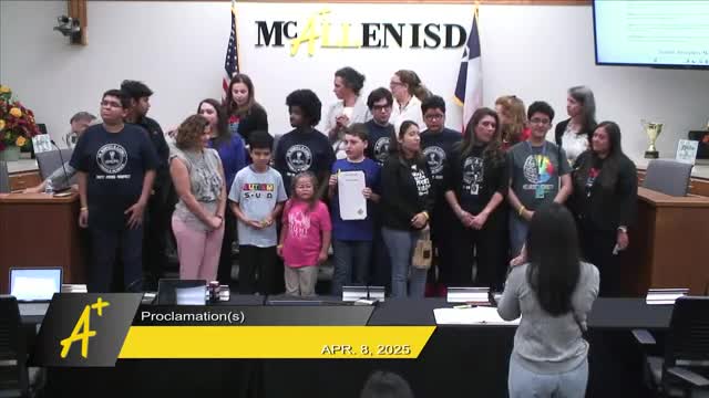 McAllen ISD proclaims April 2025 as Autism Awareness and Military Child Month