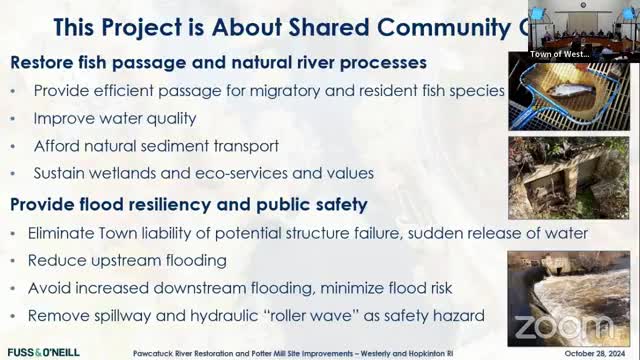 Westerly officials propose dam removal to enhance river ecosystem and flood resilience