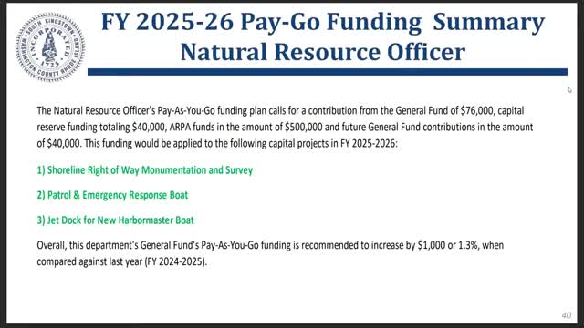 Harbor management work continues; town orders new public-safety boat and considers jet-dock storage