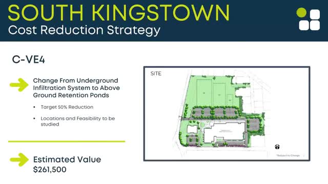 South Kingstown School Committee evaluates cost-saving measures for new high school design