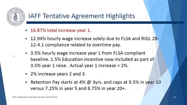 Town Council approves three-year contract with local firefighters union for retention pay