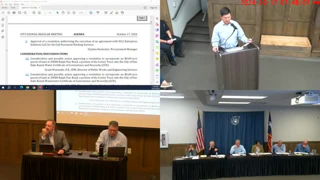 City Council approves CCN to regulate water rights for future property development