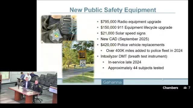 Gahanna city council discusses $795K public safety equipment upgrades and traffic safety initiatives