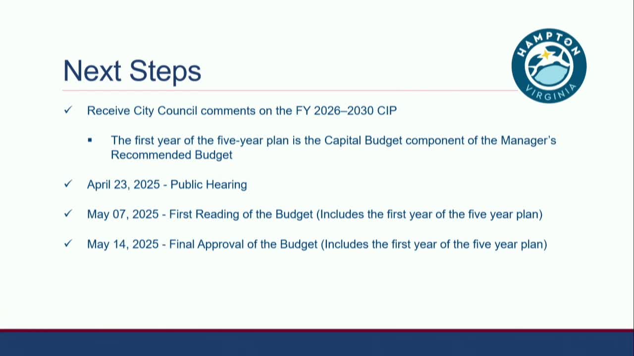 Hampton City Council previews 2026 budget ahead of public hearing