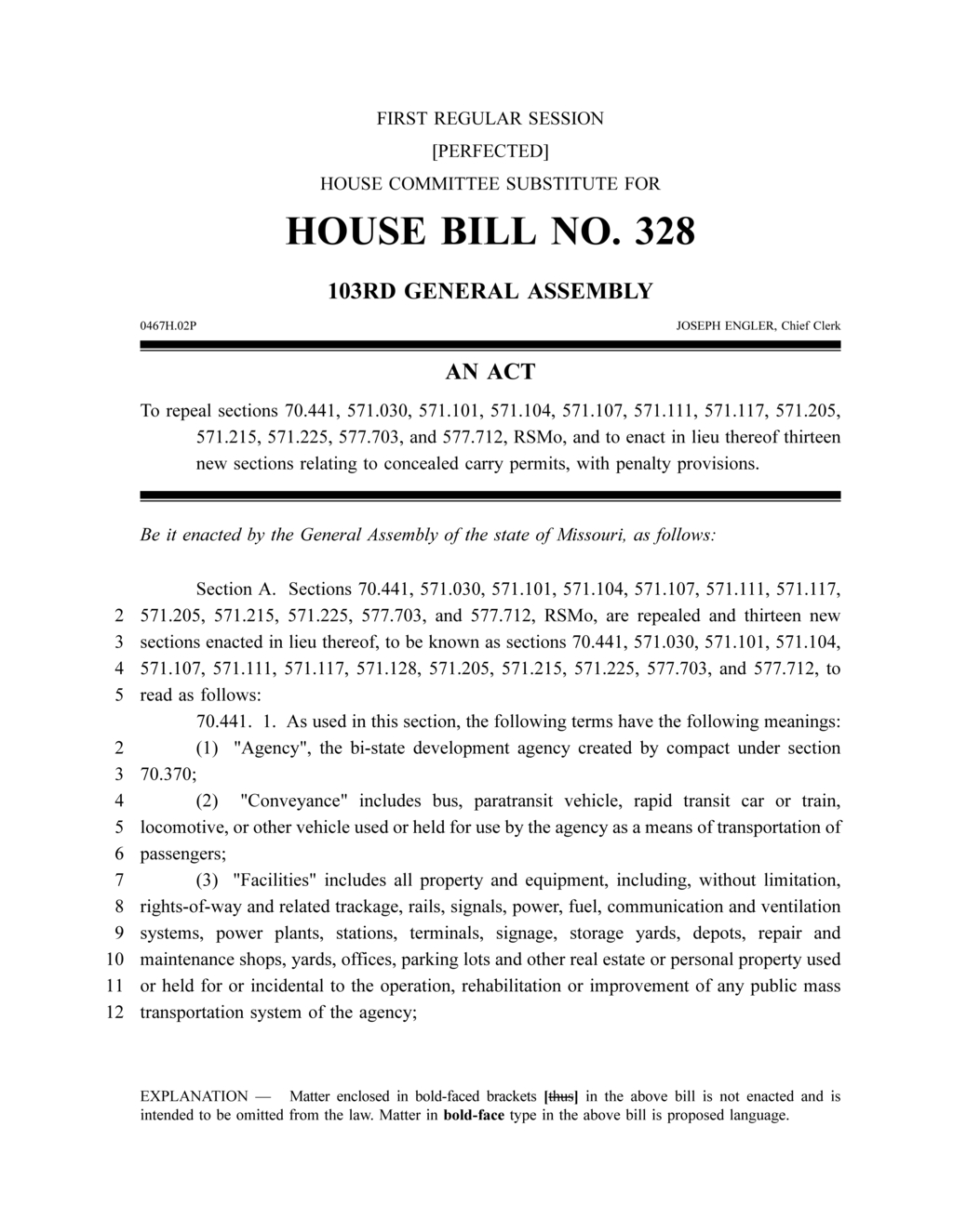 Missouri sheriff issues guidelines for lifetime concealed carry permit applications