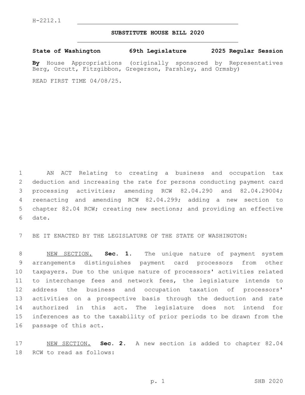 Washington state imposes additional tax on financial institutions starting January 2020