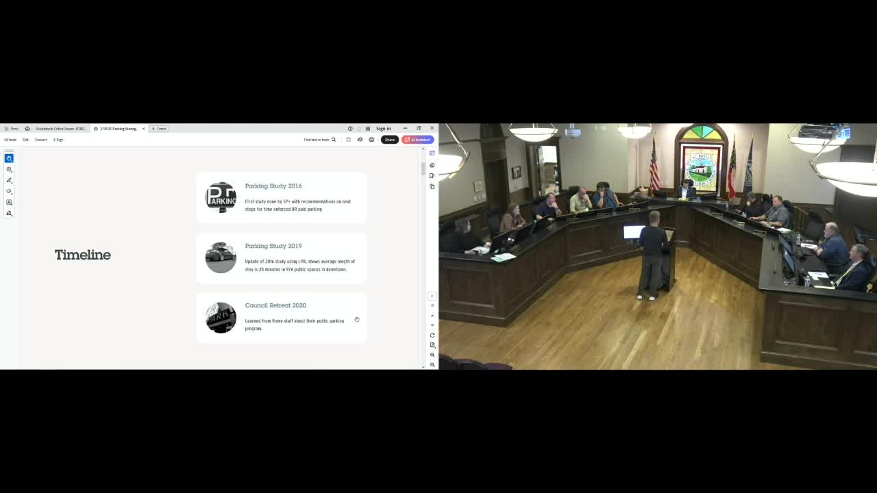 Woodstock City Council moves to implement paid parking zones starting April 15