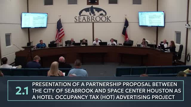 Seabrook City Council explores hotel partnership with Space Center Houston for tourism boost