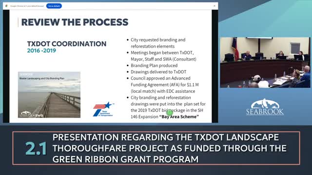 City and TxDOT finalize $4M Bay Area landscaping and design project