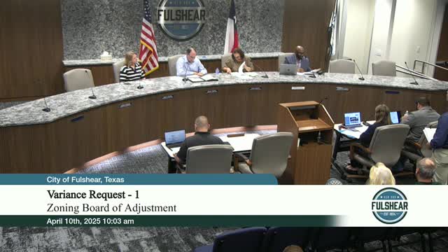 Fulshear ZBA approves height variance for custom home at 29703 Gate Creek Lane