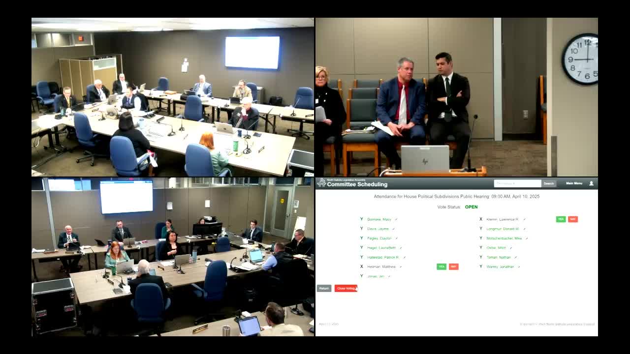 Political Subdivisions Committee narrows notice requirement, gives Senate Bill 2069 a "do pass"