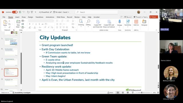 Sustainability Commission reviews tree ordinance and community garden maintenance plans