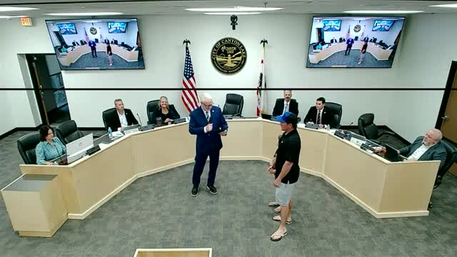 Captain O'Mara recognized as Canyon Lake Citizen of the Month for kitchen remodel project
