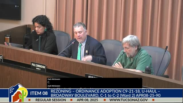 Tucson City Council approves U-Haul rezoning and water rate revision process