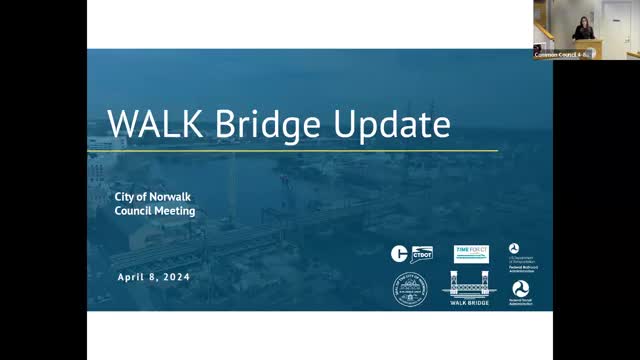 Connecticut Department of Transportation details Walk Bridge construction progress in Norwalk
