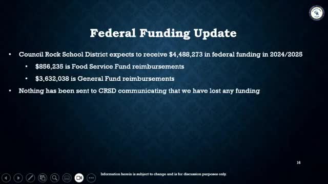 Council Rock School District expects $4.4M in federal funding for 2024-2025