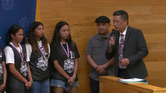 Cerritos City Council honors Whitney High School girls basketball team for state championship