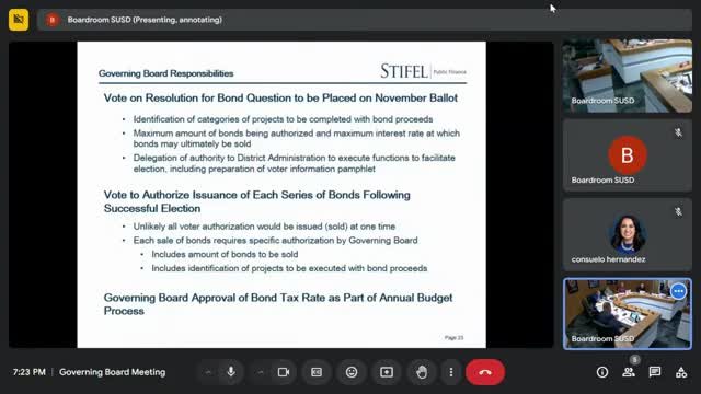 Governing board sets $105 million bond maximum for upcoming election preparations