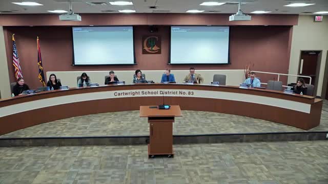 Cartwright School Board honors former president Rummery and approves executive session for superintendent search