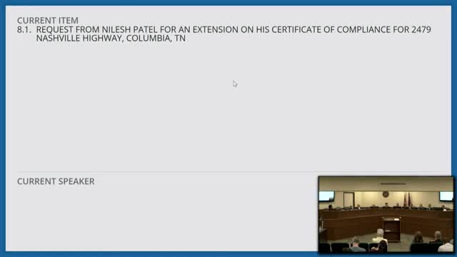 Council denies extension for liquor-license compliance at 2479 Nashville Highway