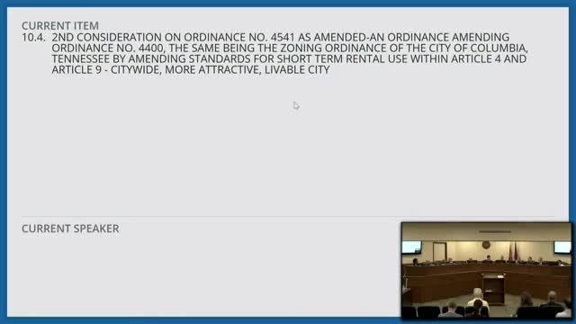 Columbia Council debates short term rental ordinance and ethics concerns