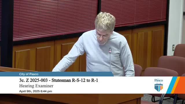 Pasco residents oppose Stutzman Development's duplex rezoning plan at public hearing