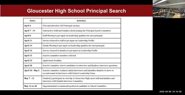Gloucester High to Host Public Event for School Superintendent Finalists