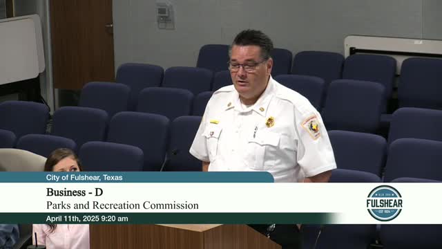 Fulshear Board discusses investment in AED infrastructure for Eagle Landing Park