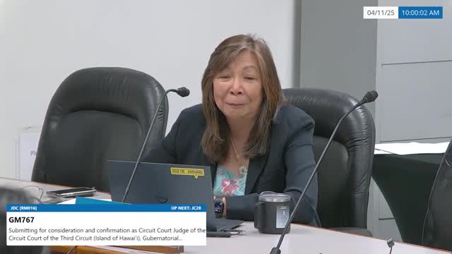 Hawaii committee reviews Sonia Toma's nomination for Maui Family Court judge
