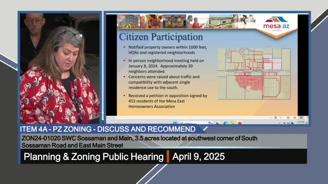 Mesa Board reviews 45 unit townhome project at Sossaman Road and Main Street