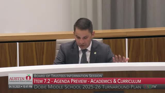 Austin school leaders outline community meeting plans for Dobie turnaround strategy