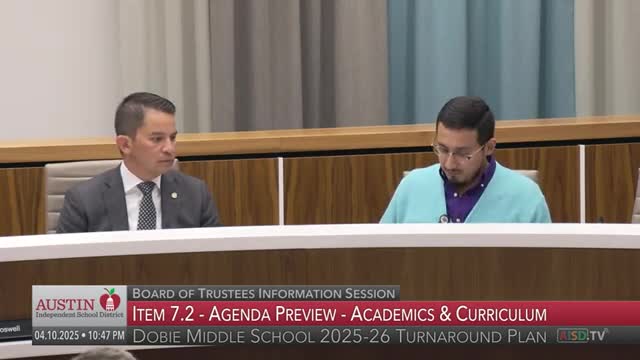 Austin ISD discusses accountability challenges and Dobie community's progress