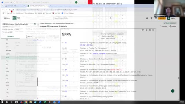 Committee consolidates stair pressurization proposals, advances revised damper language; tables HVAC‑shutdown clarifications for further work