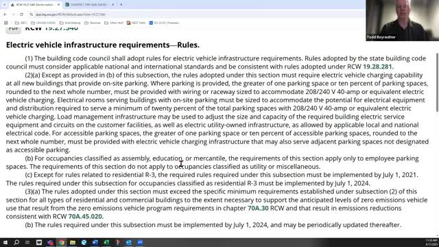 Building committee evaluates EV charging proposals for new construction standards
