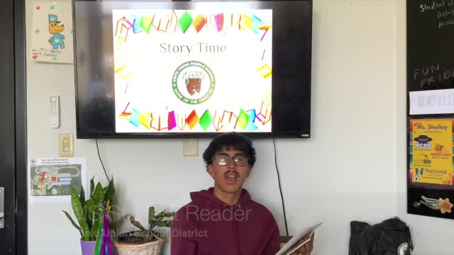 Juanella reads If You Give a Moose a Muffin at local storytime event
