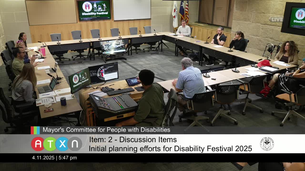 Committee moves to plan October disability festival; state committee offers support