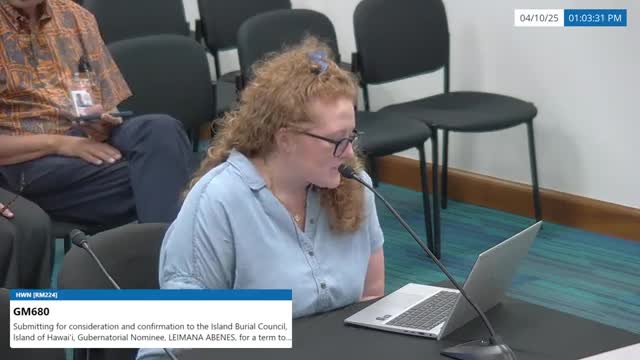 Governor's Committee Nominates Candidates for Big Island Burial and Hawaiian Homes Councils