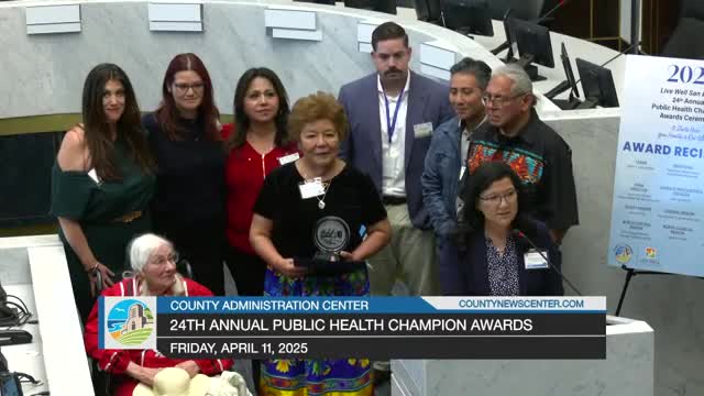 Bronnie Whitehorse receives 2024 Live Well San Diego Public Health Champion Award