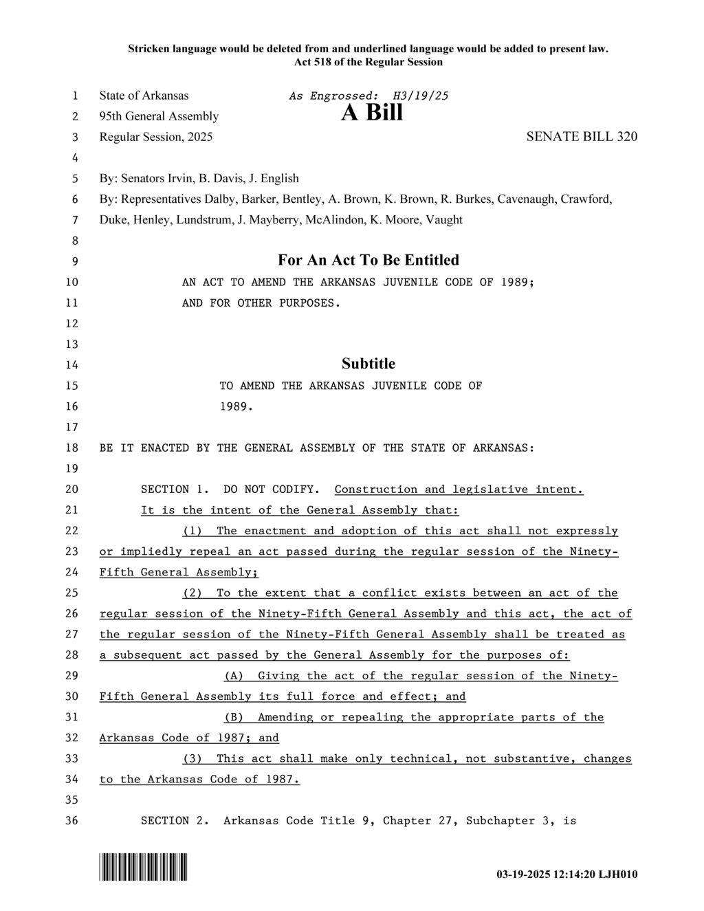 Legislature discusses SB320 on grandparent custody and putative parent rights