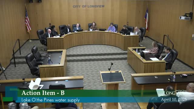 Longview adopts resolution opposing large-scale sales or leases of raw water from Lake of the Pines