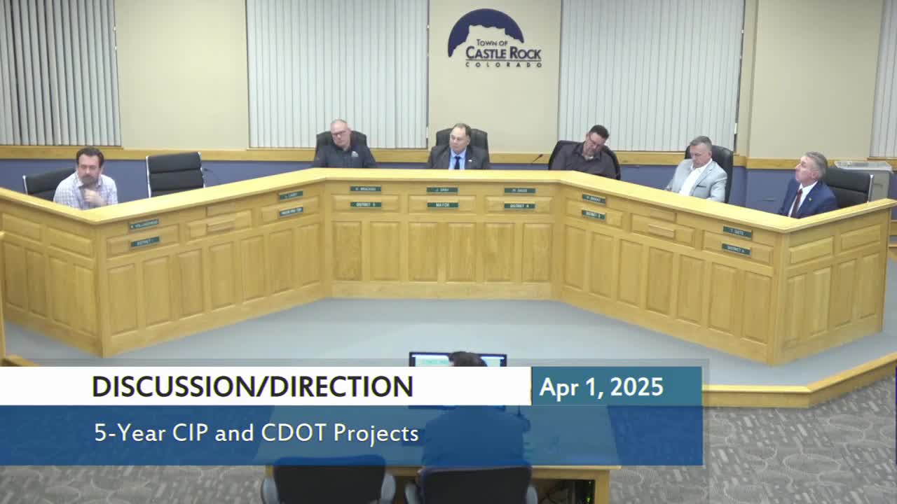 Castle Rock Council highlights urgent need for infrastructure improvements and water management