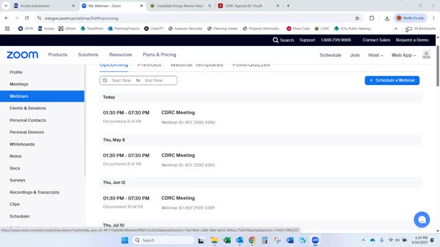 CDRC chair previews updated objective design standards, pay‑increase proposal and recruitment needs