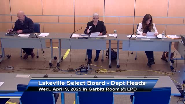 Lakeville select board schedules special town meeting for June 9