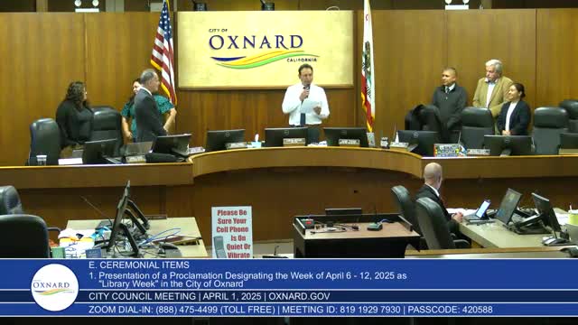 Council presents proclamations for Library Week, Arts & Culture Month and Fair Housing Month; student leads pledge