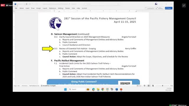 Council launches scoping for Pacific salmon EFH review; staff to issue call for information